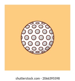 ball Vector illustration on a transparent background. Premium quality symbols.Vector line flat color icon for concept and graphic design.