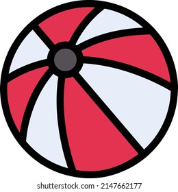ilustración del vector de bola en un fondo transparente. Símbolos de calidad premium. Icono vectorial de trazo para el concepto y diseño gráfico.
