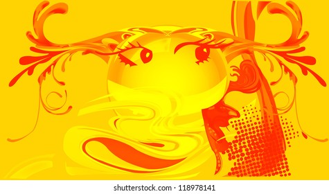 Ball. Vector illustration of  template for the literature. EPS10
