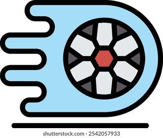 Design de ícone preenchido de linha de vetor de bola