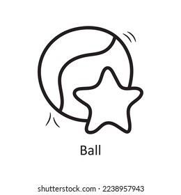 Ball vector outline Icon Design illustration. Entertainment Symbol on White background EPS 10 File