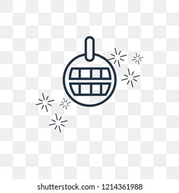 Ball vector outline icon isolated on transparent background, high quality linear Ball transparency concept can be used web and mobile