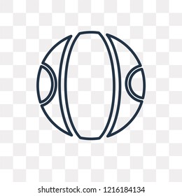 Ball vector outline icon isolated on transparent background, high quality linear Ball transparency concept can be used web and mobile