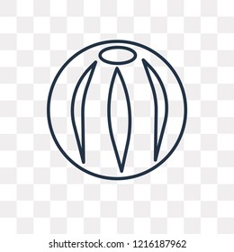 Ball vector outline icon isolated on transparent background, high quality linear Ball transparency concept can be used web and mobile