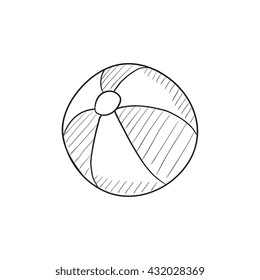 Ball vector sketch icon isolated on background. Hand drawn Ball icon. Ball sketch icon for infographic, website or app.