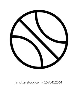 ball vector thin line icon 