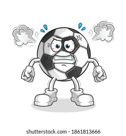 ball very angry mascot. cartoon vector