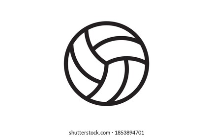 ball of volleyball flat style icon design, Sport hobby competition and game theme Vector illustration