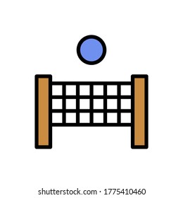 Ball, volleyball icon. Simple color with outline vector elements of vacation icons for ui and ux, website or mobile application