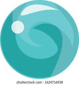 ball of water, blue in circle, vector element illustration