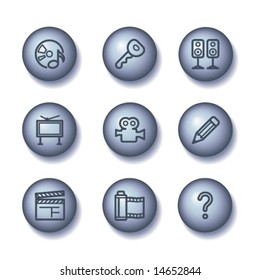 Ball web icons, set 28