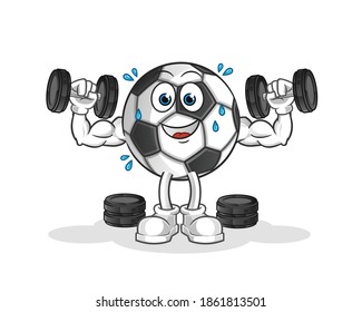 ball weight training illustration. character vector