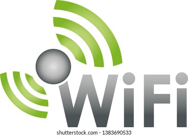 Wifi Waves Logo Stock Vector (Royalty Free) 1302351445