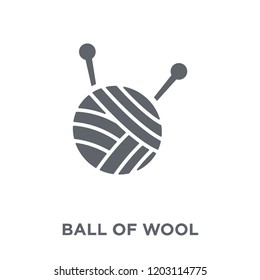 Ball of wool icon. Ball of wool design concept from sew collection. Simple element vector illustration on white background.
