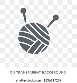 Ball of wool icon. Ball of wool design concept from sew collection. Simple element vector illustration on transparent background.