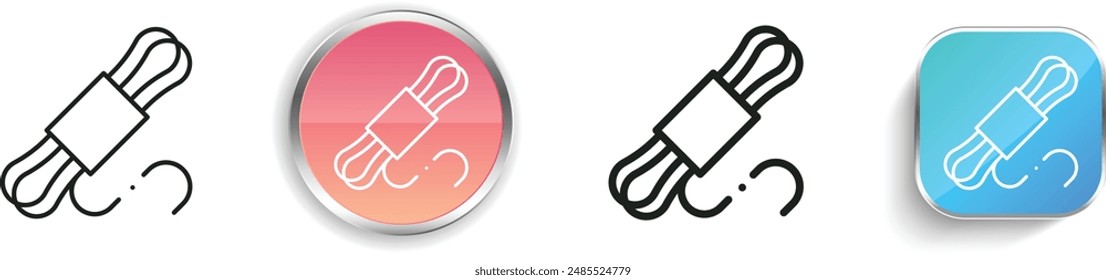 ball of wool icon. Thin Linear, Regular and Button Style Design Isolated On White Background