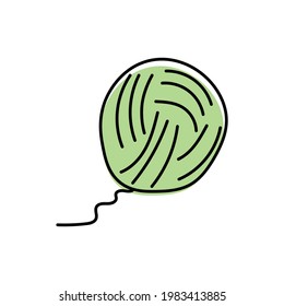 Ball aus Wolle, Symbol, Vektorgrafik
