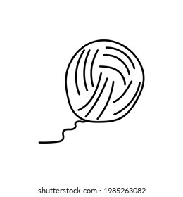 ball of wool icon vector illustration