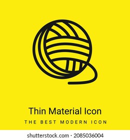 Ball Of Wool minimo material amarillo brillante icono