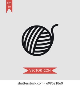 Ball of wool vector icon illustration symbol