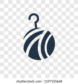 Ball of wool vector icon isolated on transparent background, Ball of wool transparency logo concept