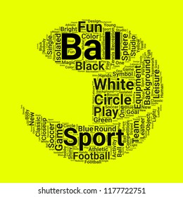 ball word cloud. word cloud of ball shape can be use for blog.