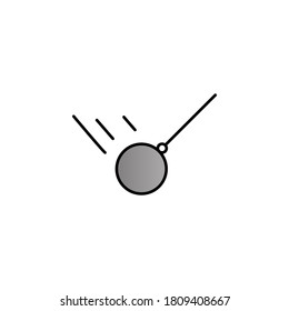 Ball, wrecking color gradient vector icon