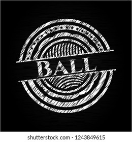 Ball written on a chalkboard