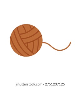 Ball of yarn knitting thread, vector illustration.