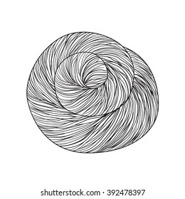 Ball of yarn for knitting. Vector illustration. 