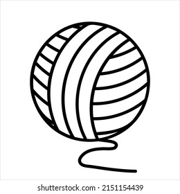 Ball of yarn line icon. Symbol for website design, logo, app, UI. Vector illustration, EPS10