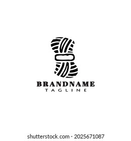 diseño del logotipo de bola de hilados icono retro ilustración vectorial moderna