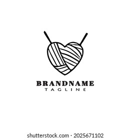 ball of yarn logo design symbol icon modern vector illustration