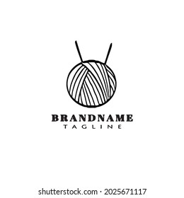 ball of yarn logo design template icon modern vector illustration