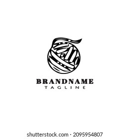 ball of yarn logo design template icon modern vector