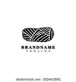 ball of yarn logo flat template icon modern vector illustration