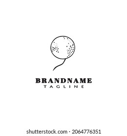 plantilla de diseño de iconos de logotipo de bola de hilados ilustración vectorial moderna