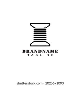 ball of yarn logo retro template icon modern vector illustration