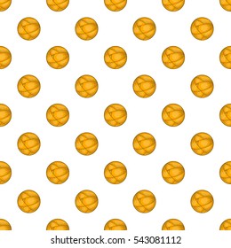 Ball of yarn pattern. Cartoon illustration of ball of yarn vector pattern for web