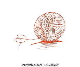 ball of yarn vector