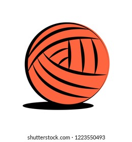 ball of yarn vector illustration