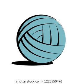 ball of yarn vector illustration
