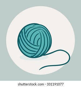 ball of yarn vector illustration
