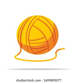 Ball of yarn vector isolated illustration