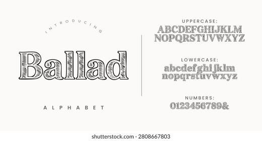 Ballad elegant script font with decorative swashes for sophisticated wedding card and branding design