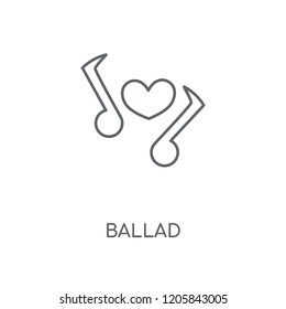 Ballad linear icon. Ballad concept stroke symbol design. Thin graphic elements vector illustration, outline pattern on a white background, eps 10.