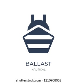 ballast icon. Trendy flat vector ballast icon on white background from Nautical collection, vector illustration can be use for web and mobile, eps10