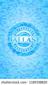 Ballast light blue emblem with triangle mosaic background