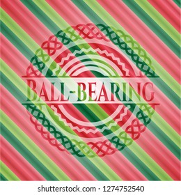 Ball-bearing christmas colors emblem.