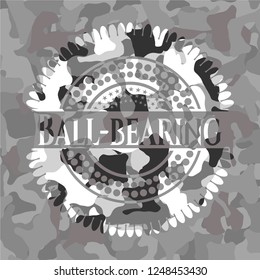 Ball-bearing on grey camo pattern